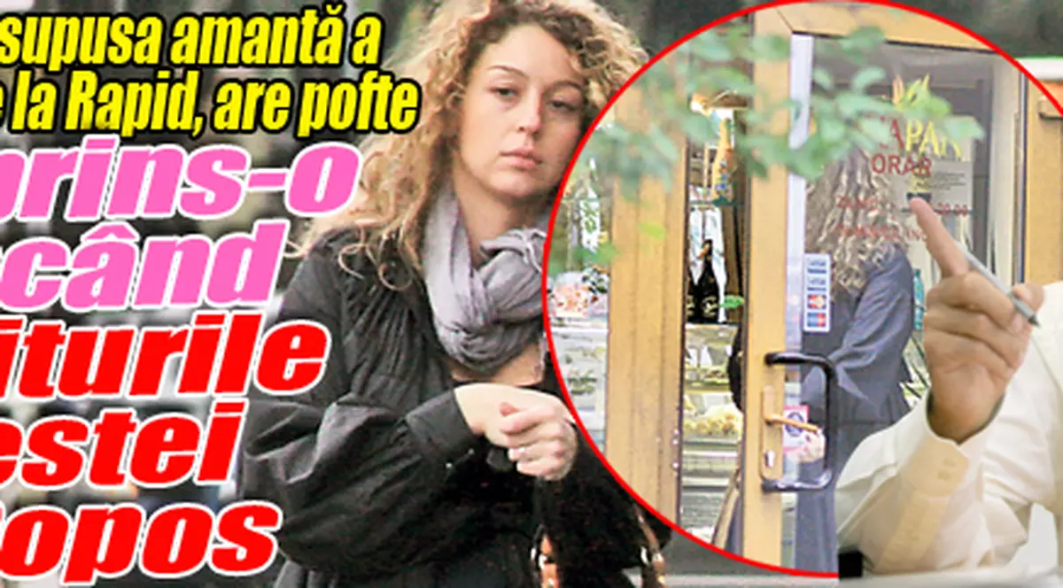 Elena Stoica, presupusa amantă a patronului Rapidului, are pofte de gravidă: Adoră prăjiturile lui Copos!