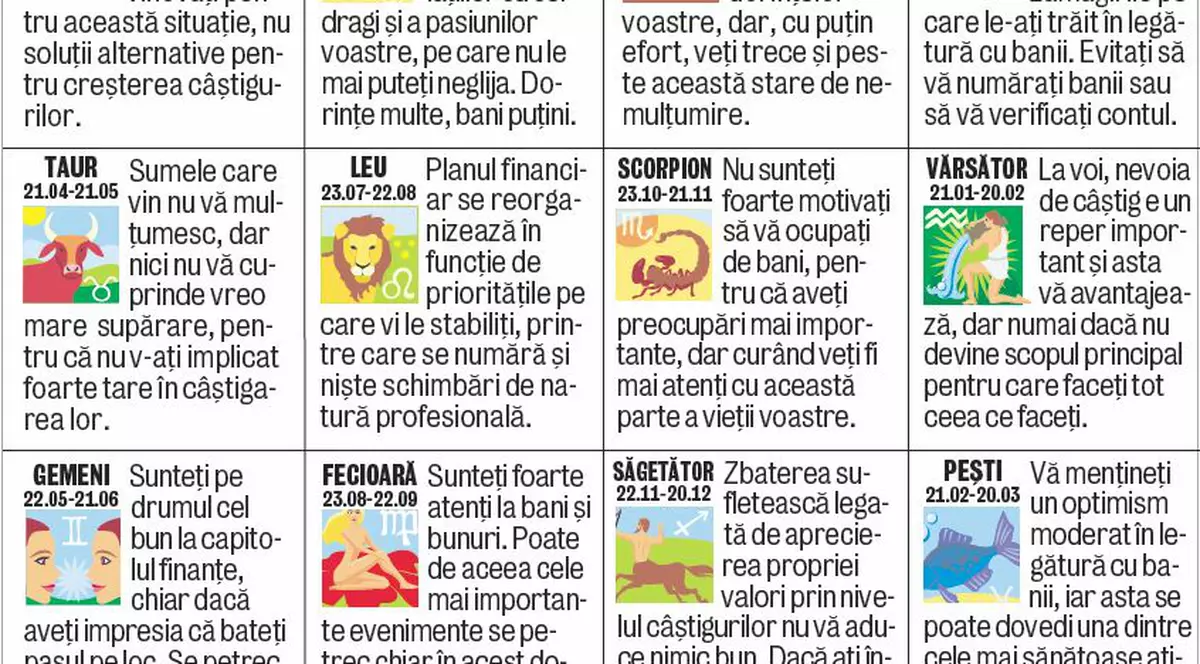 Cum stăm cu banii săptămâna viitoare