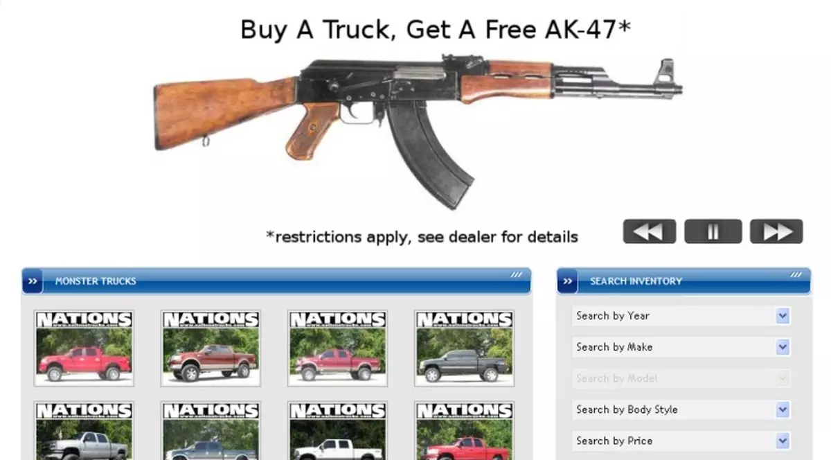 Cumpără un camion vechi şi primeşti gratis o armă