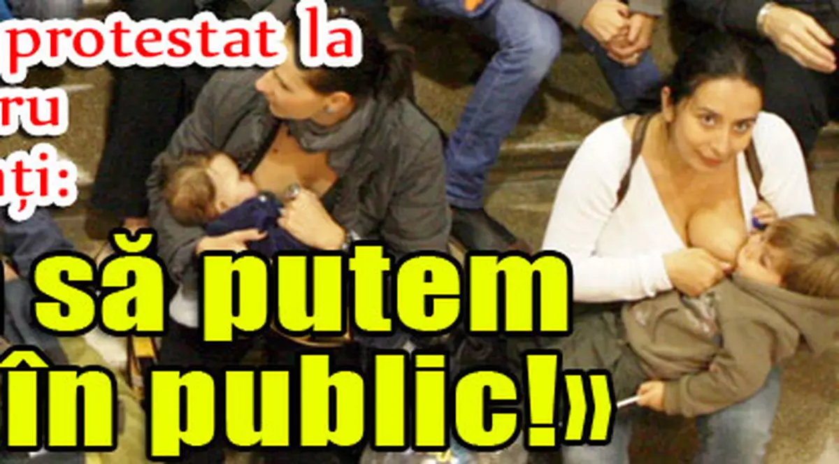 Mămicile au protestat la un târg pentru copii şi părinţi: «Vrem să putem alăpta în public!»
