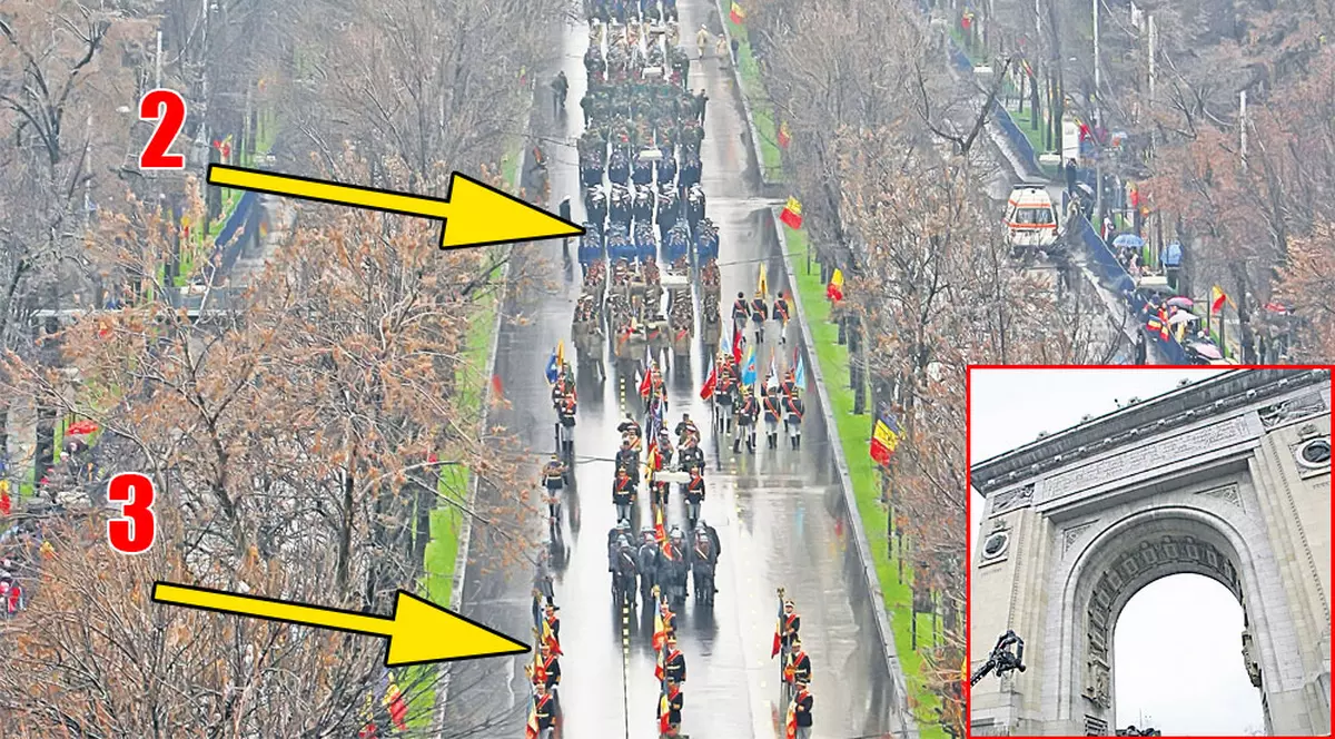 Defilare sub zero grade | Prima zi de iarnă adevărată a afectat parada de Ziua Naţională a României