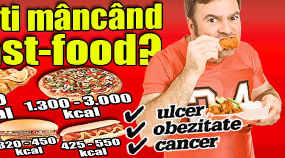 Ştii ce rişti mâncând de la fast-food? | Ulcer - Obezitate - Cancer