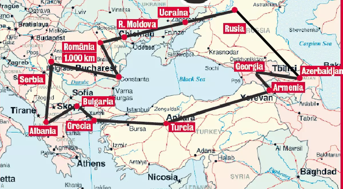 Până în 2015, ţara noastră ar trebui să fie legată de alte 11 state printr-o superşosea! Iată traseul autostrăzii Mării Negre