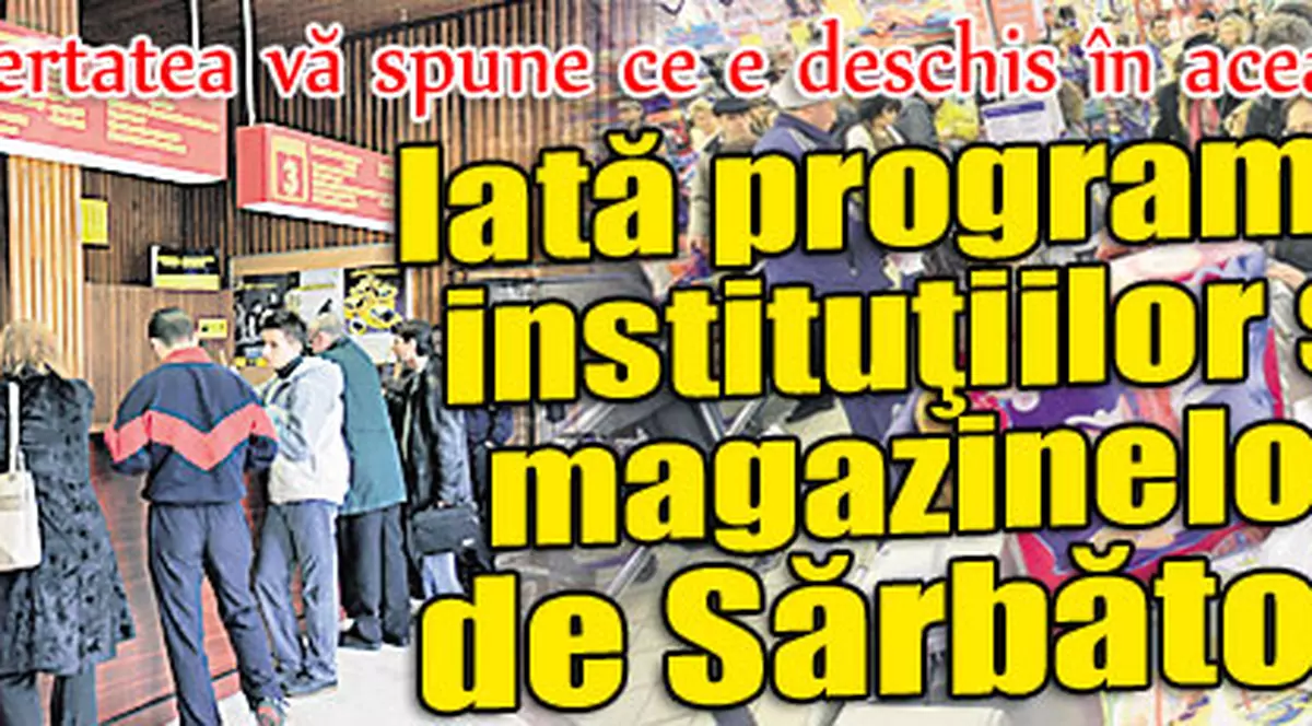 Libertatea vă spune ce e deschis în această perioadă / Iată programul instituţiilor şi magazinelor de Sărbători