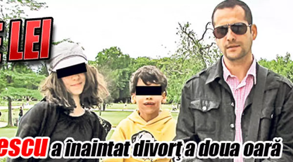 Mădălin Ionescu a înaintat divorţ a doua oară: "Vrea să-i dea 5.000 de lei fiului său"