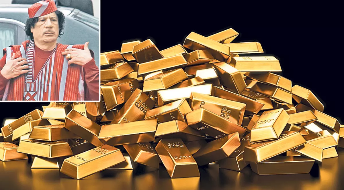 Muammar al-Gaddafi are în buncăre 144 de tone de aur