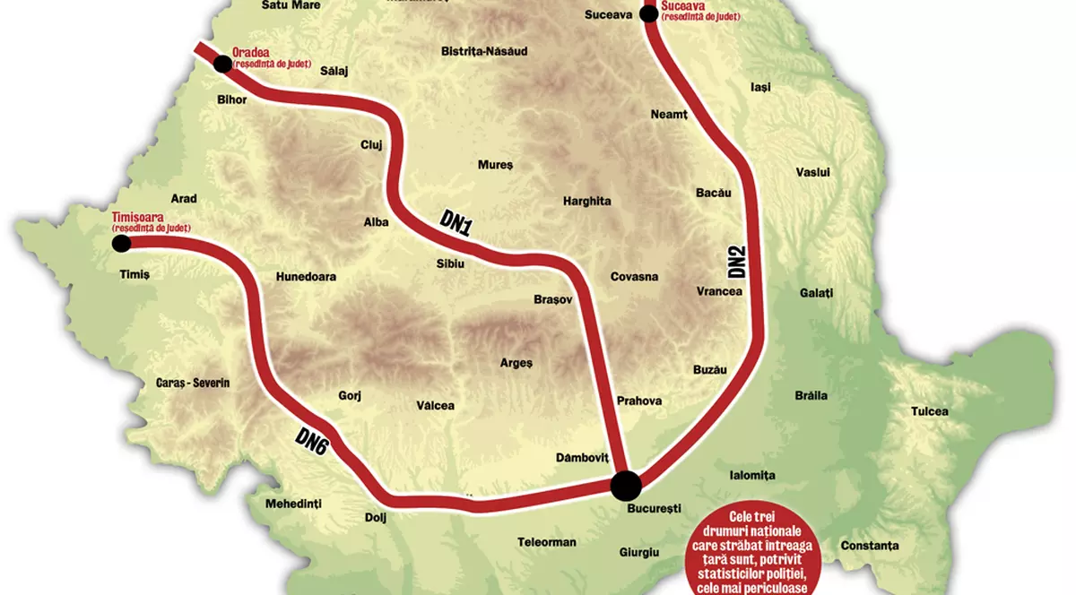 Acestea sunt cele mai periculoase șosele din România!