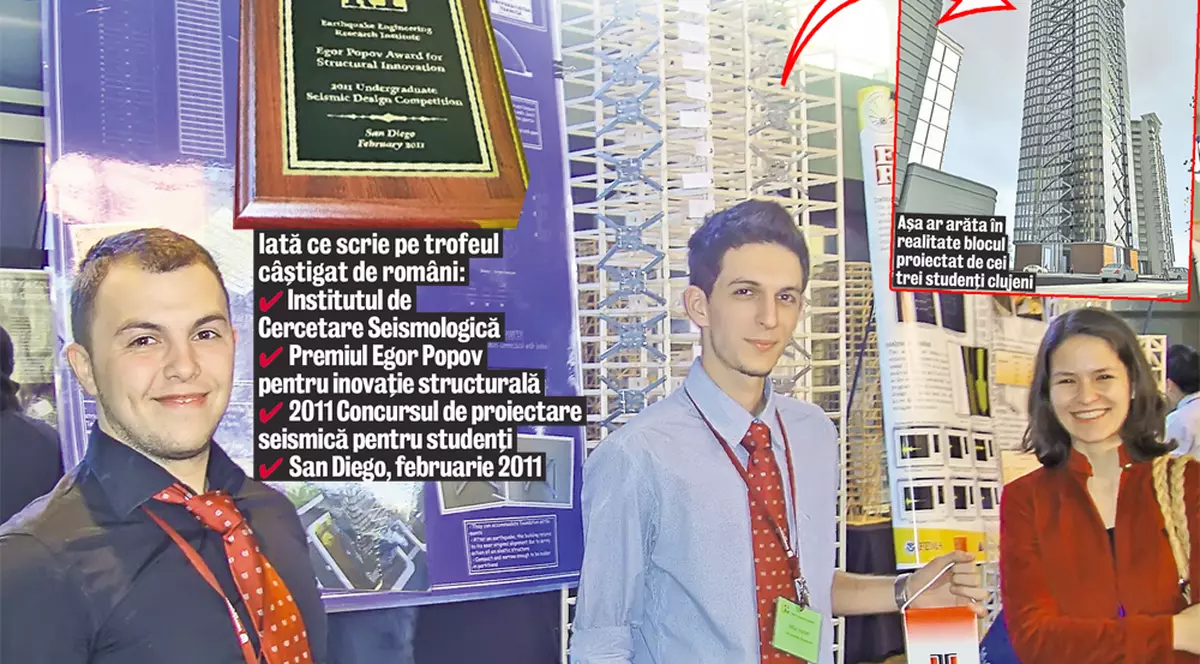 Trei studenți din Cluj au câștigat premiul special la concursul organizat de Institutul de Cercetare Seismologică din SUA