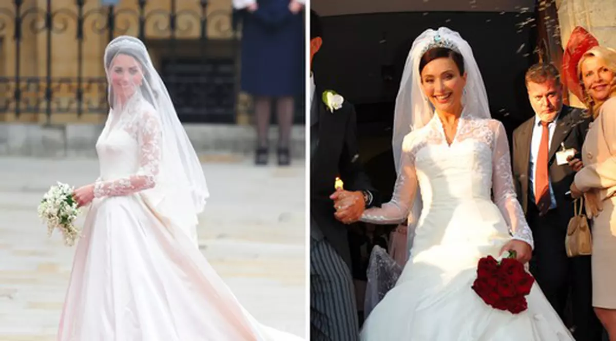 Foto | Vezi după cine şi-a copiat Kate Middleton rochia de mireasă!
