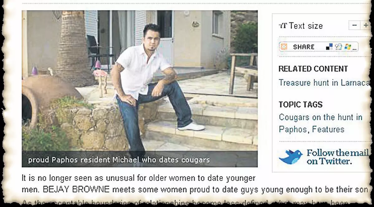 E român, are 27 de ani și se iubește cu o femeie de 53 de ani