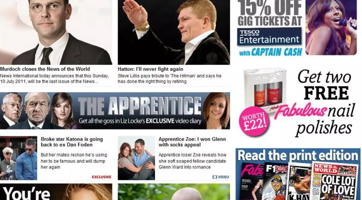 Publicaţia tabloidă News of the World îşi ia "la revedere" de la cititori