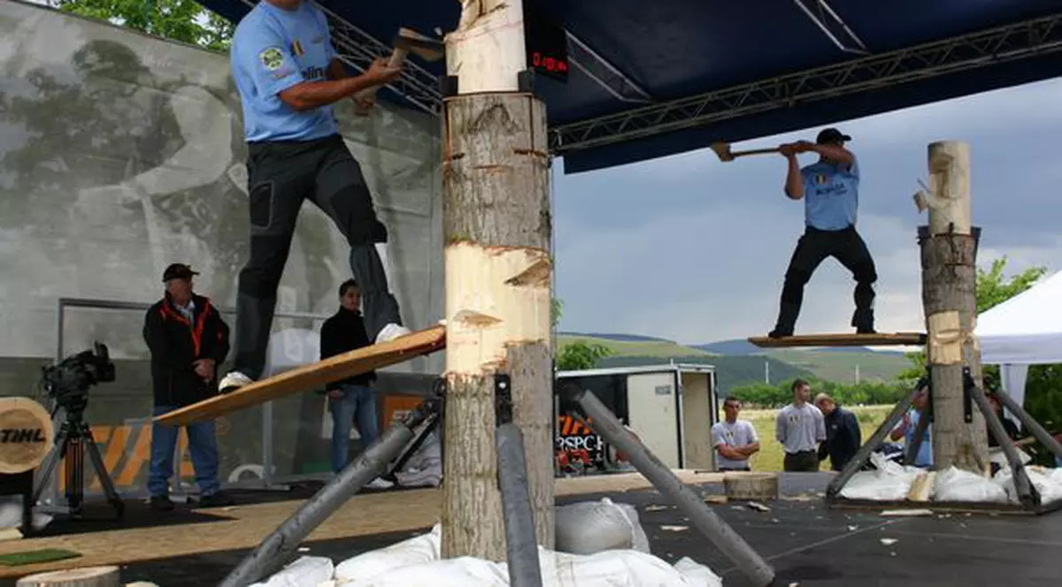 Botond Nagy este noul campion național la tăiat lemne