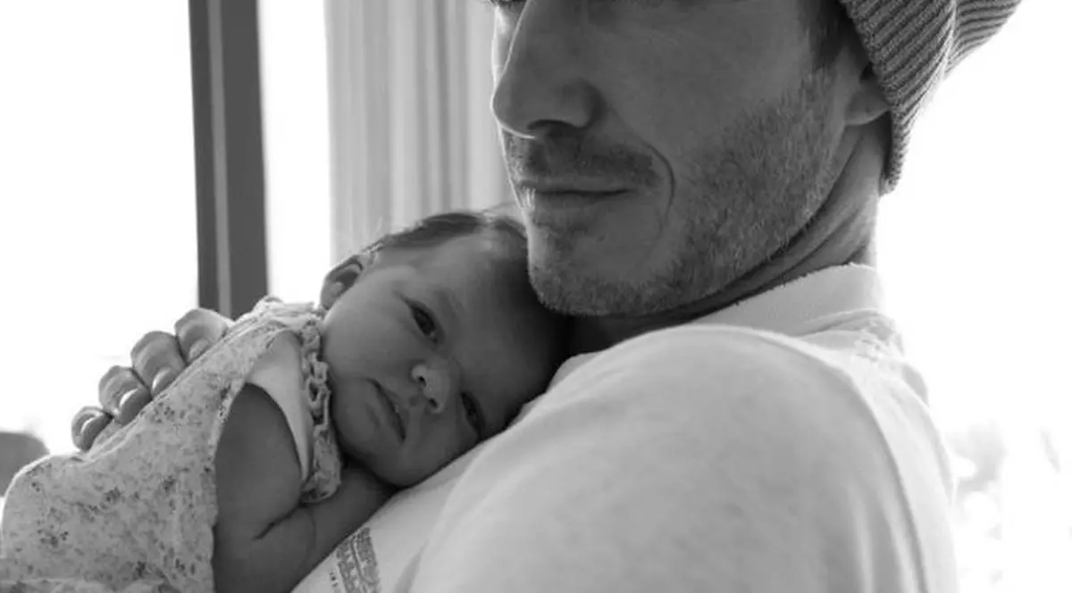 Micuța Harper Seven i-a scos fire albe lui David Beckham