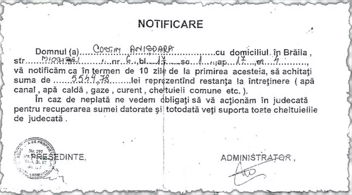 «Rămânem fără casă dacă nu dăm 10.000 de lei la întreţinere»