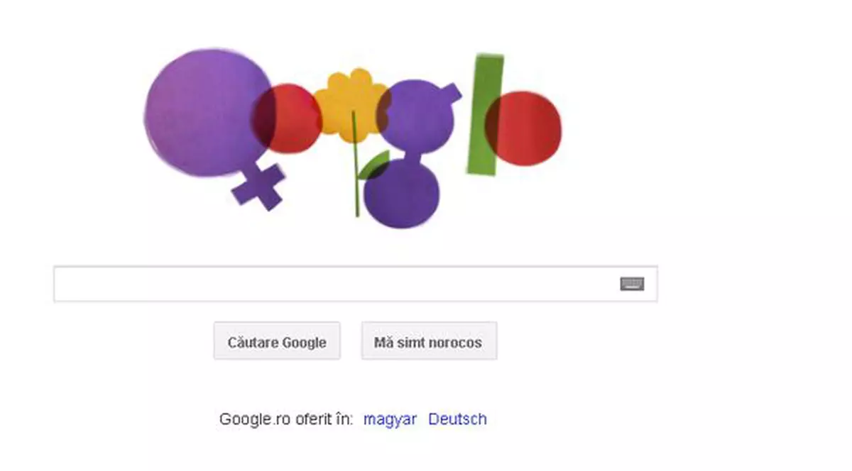 Google sărbătorește 8 Martie, Ziua Femeii, cu un logo special