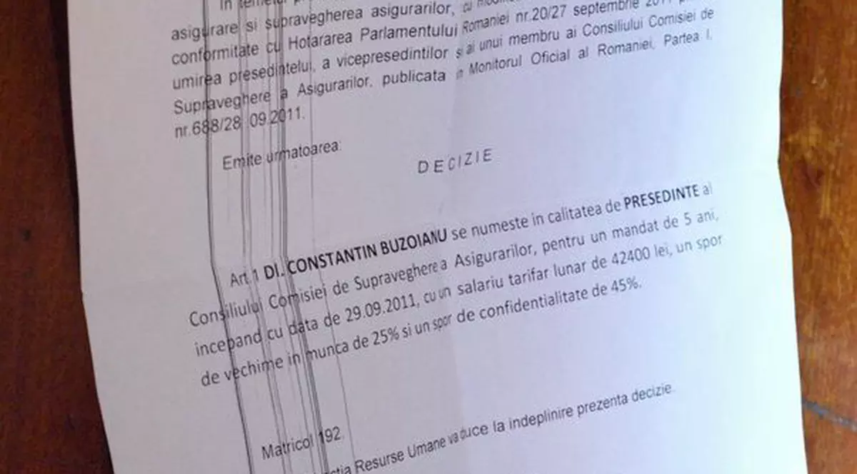 EXCLUSIV | Nu o să îţi vină să crezi! Uite ce leafă de la stat are șeful de la supravegherea asigurărilor!