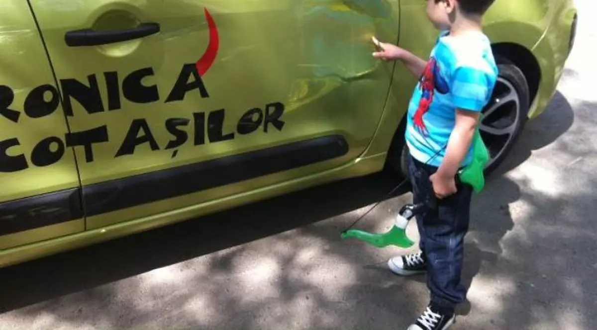 Mistreţu de la Cronica Cârcotaşilor a lovit maşina