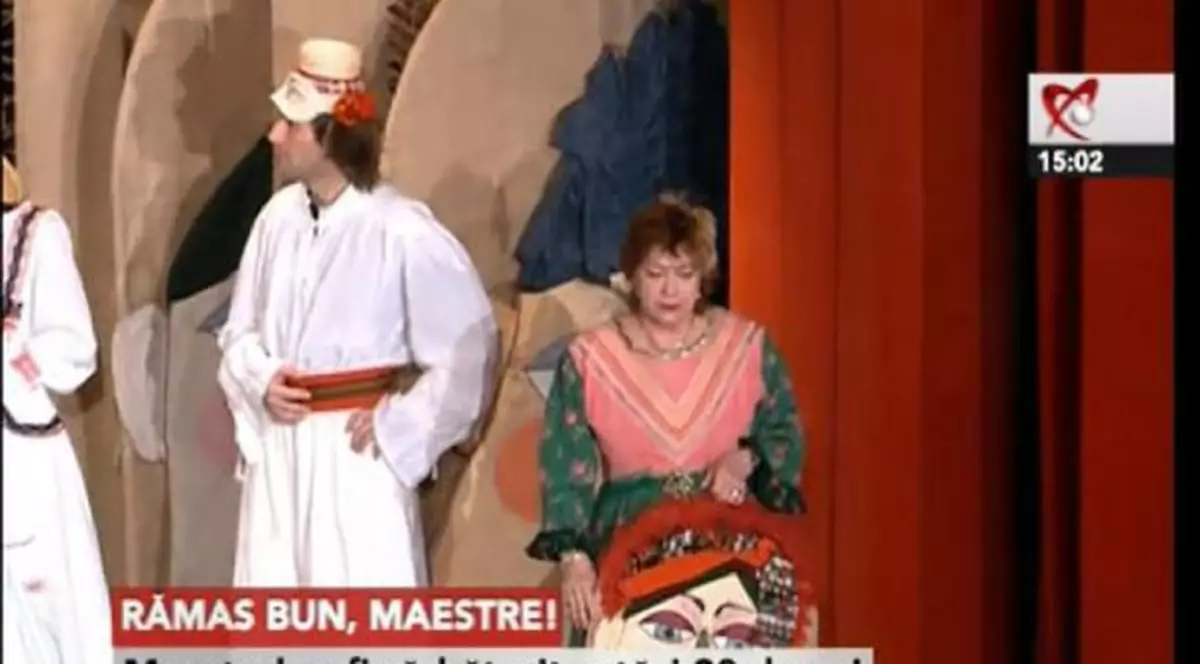 Soția lui Ion Lucian, pe scenă la câteva ore după moartea maestrului, în memoria sa