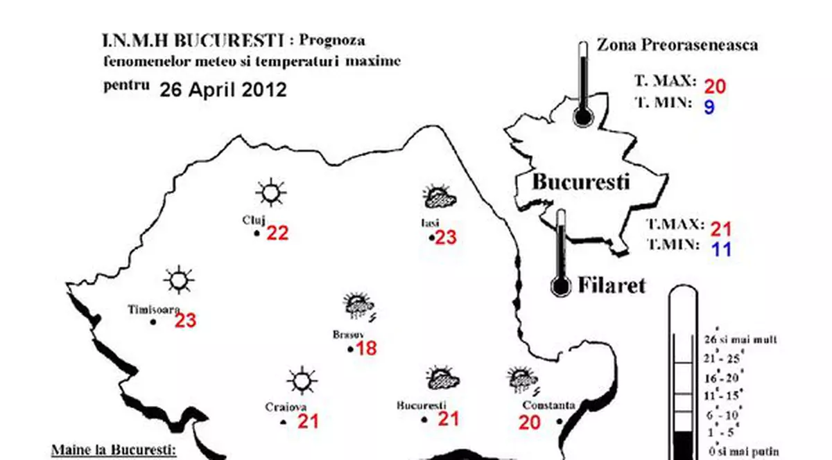 Sfârșitul lunii vine cu temperaturi de 27 de grade Celsius.  Uite cum va fi vremea joi şi vineri!