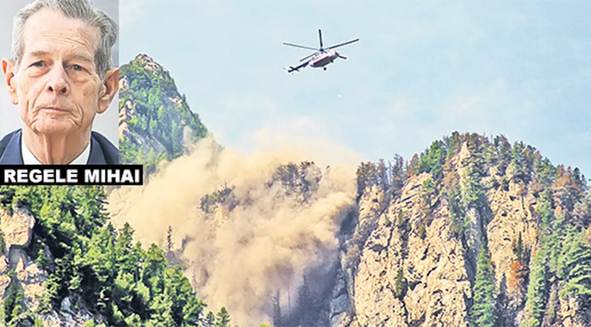 Ard pădurile Regelui din cauza unui trăsnet | FOTO