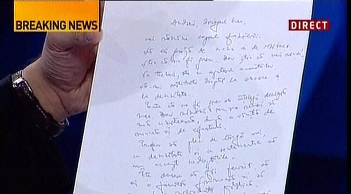 Iată SCRISOAREA pe care Adrian Năstase i-a lăsat-o fiului său înainte de tentativa de SINUCIDERE!