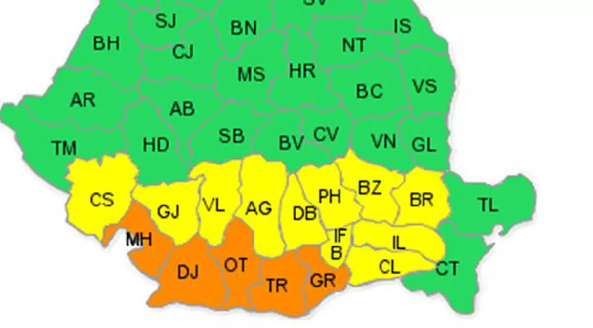 Ne TOOOPIM! CODUL PORTOCALIU ŞI GALBEN DE CANICULĂ a fost  prelungit până joi