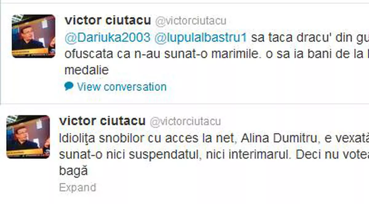 Victor Ciutacu, atac DUR la campioana Alina Dumitru: ”Să tacă dracu' din gură!”
