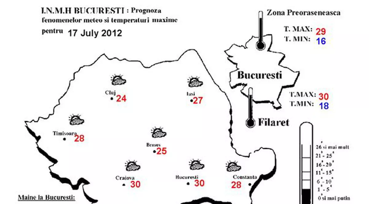Prognoza meteo! Uite cum va fi vremea marți și miercuri! 
