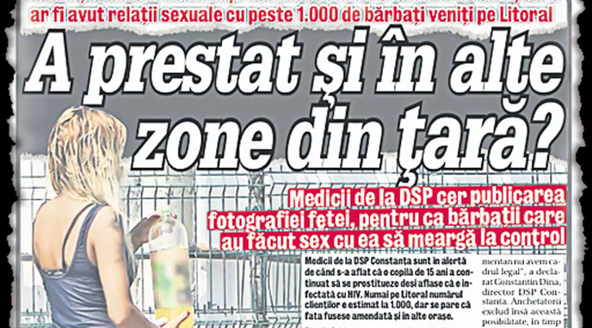 Anunţ şocant al medicilor din Constanţa în cazul prostituatei minore bolnave de SIDA! / Unul dintre clienţi a fost infectat cu HIV!