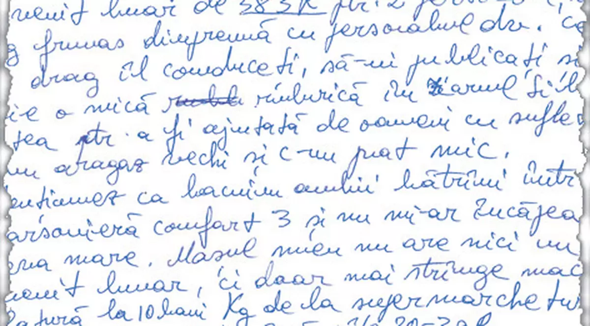 «Avem nevoie de un pat mic şi de un aragaz vechi»
