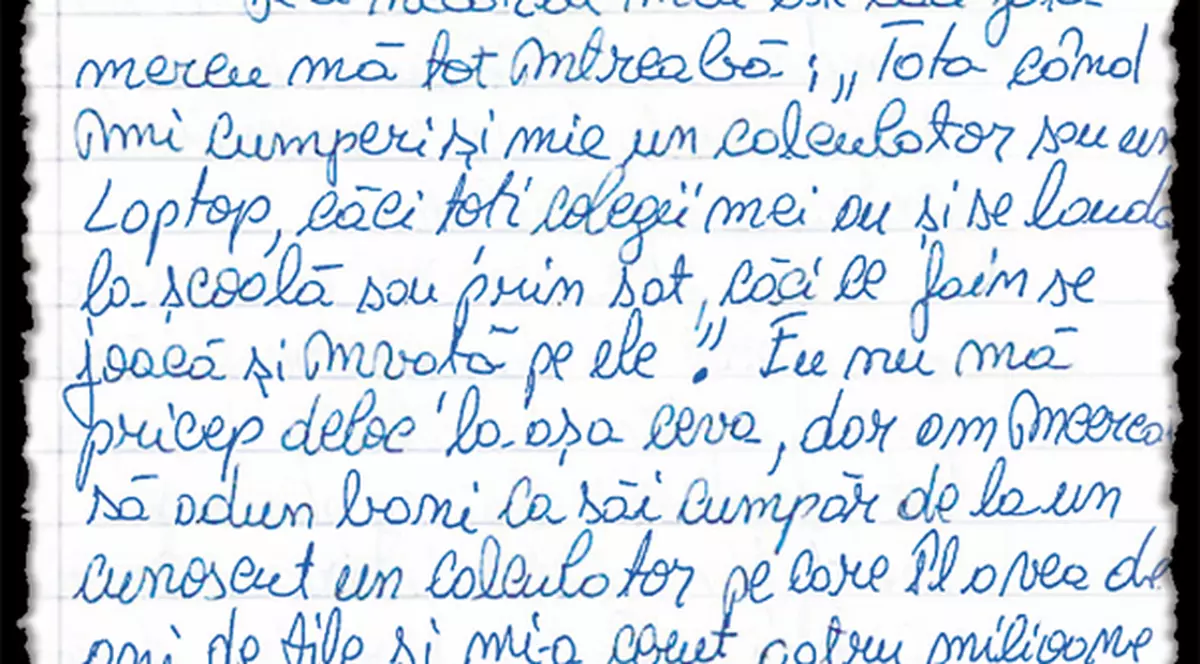 «Fata mea mă tot întreabă: Tată, când îmi cumperi un calculator?»