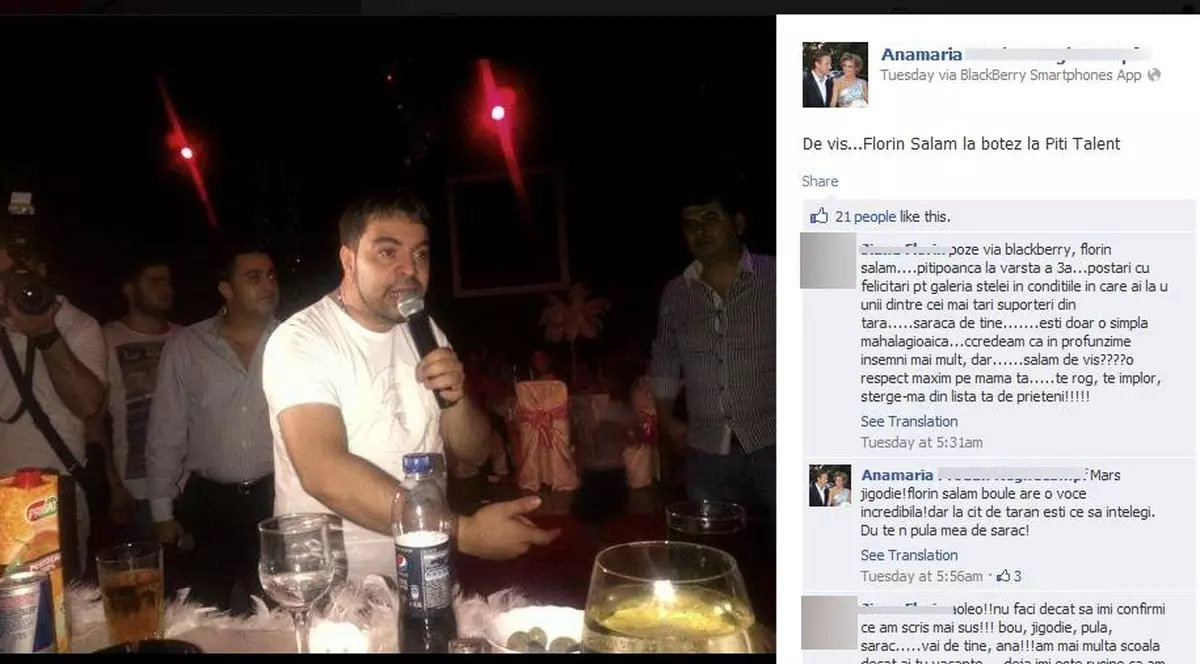 Anamaria Prodan, ÎNJURĂTURI de MAHALA pe Facebook, din cauza lui SALAM! Vezi schimbul HALUCINANT de replici cu un fan