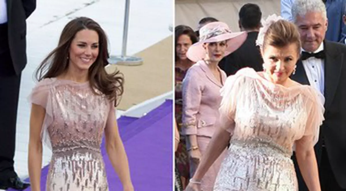 Ca o prinţesă! La nunta Elenei Băsescu, soţia lui Videanu a purtat o rochie identică cu cea a lui Kate Middleton! FOTO