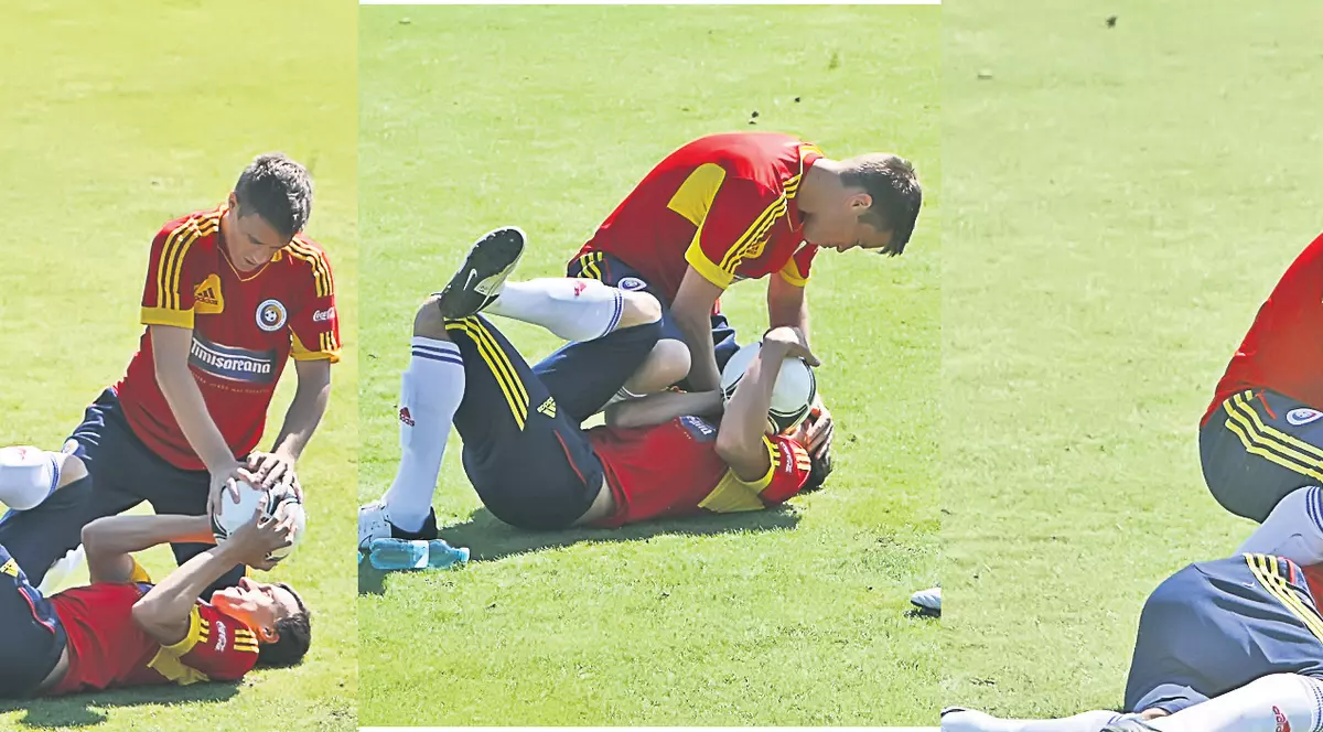 Pintilii și Chiricheș s-au hârjonit înainte de meciul de azi cu Andorra