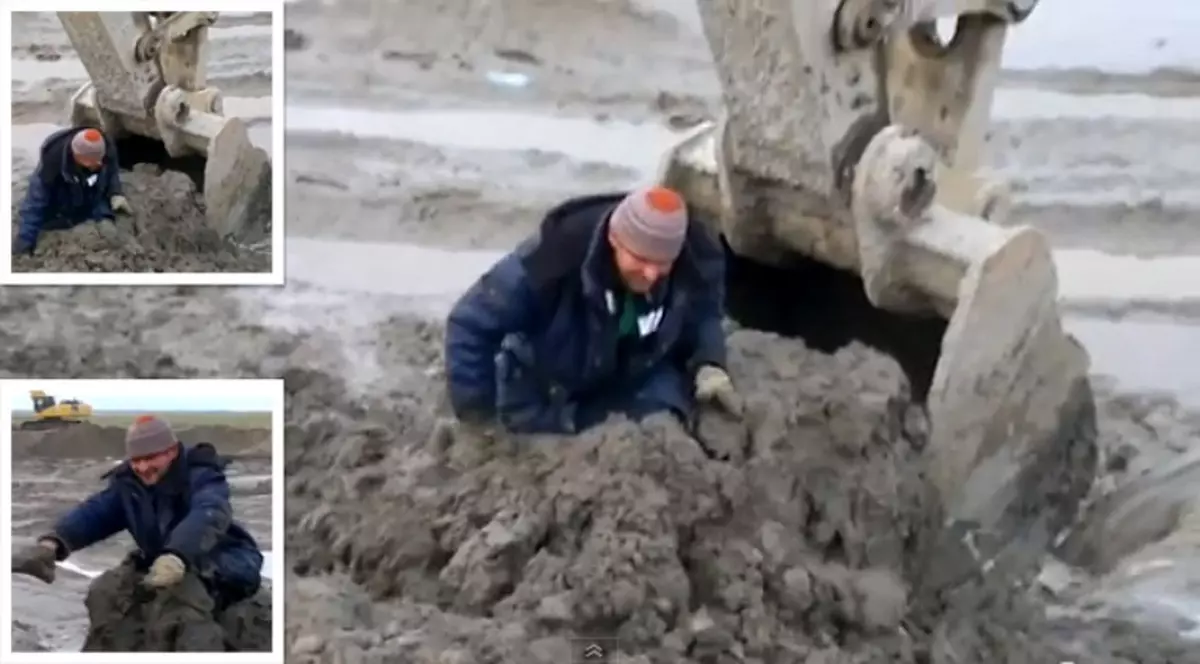Cea mai tare MISIUNE de SALVARE! Uite cum l-au scos din NOROI, cu EXCAVATORUL! Putea să moară dacă șoferul nu știa meserie! VIDEO