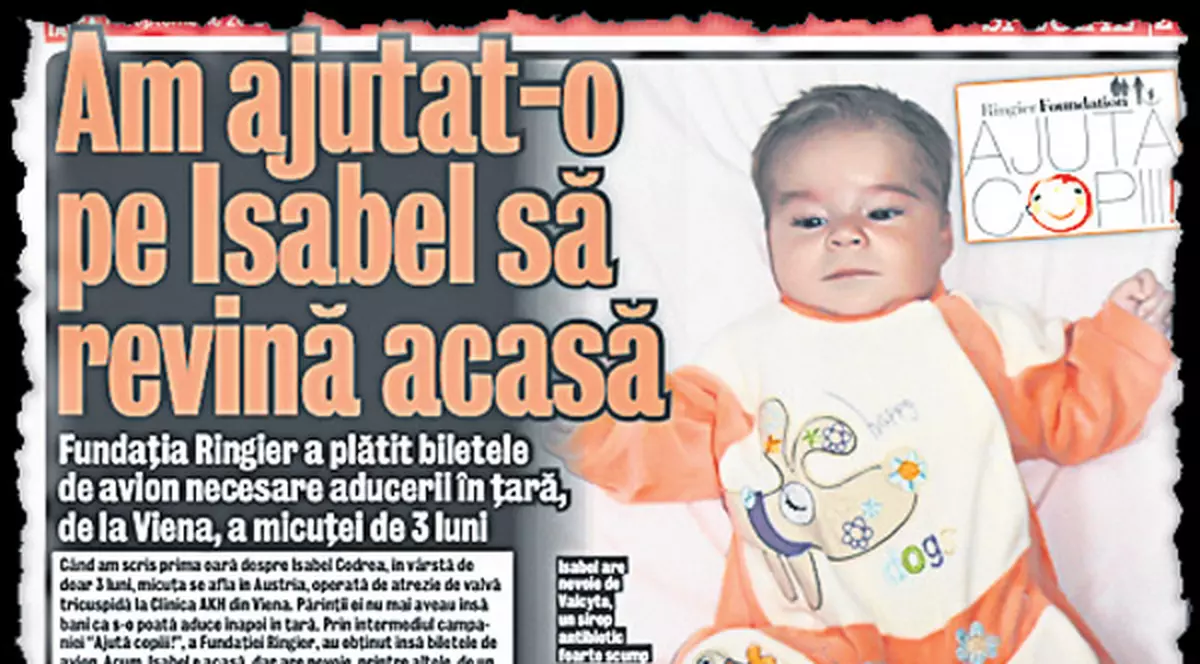 Isabel are nevoie de ser Synagis