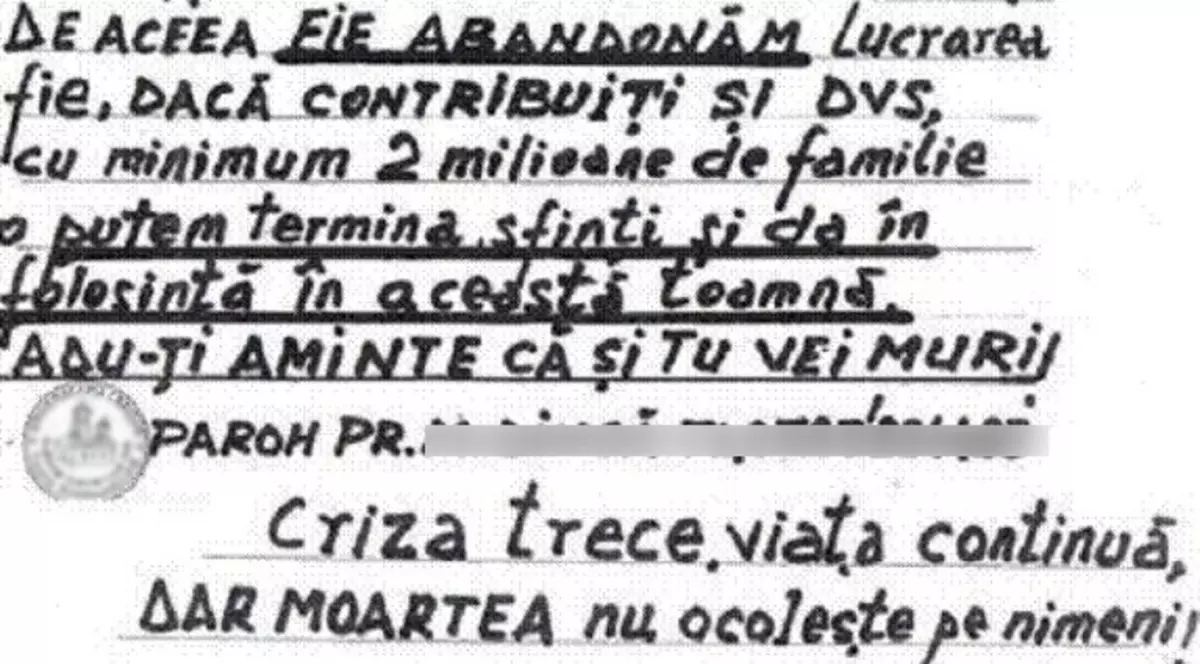 ”Adu-ți aminte că ȘI TU VEI MURI!” Metoda HALUCINANTĂ prin care UN PREOT LE CERE BANI ENORIAȘILOR! 