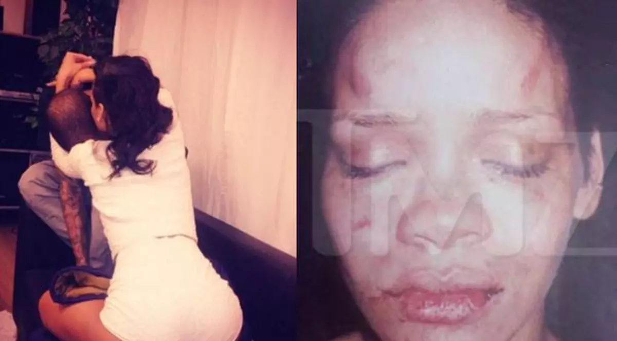 A UITAT că a MUTILAT-O! Uite cum îl SĂRUTĂ și ce DRĂGĂSTOASĂ e Rihanna cu Chris Brown!