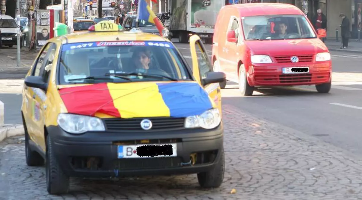Aşa îşi arată patriotismul un taximetrist din Bucureşti