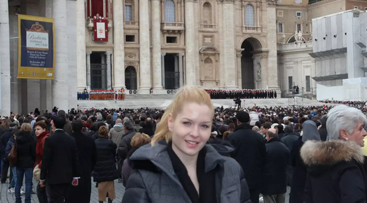 Ioana Ţigănilă a vrut să fie alături de Papă în ziua de Crăciun! FOTO