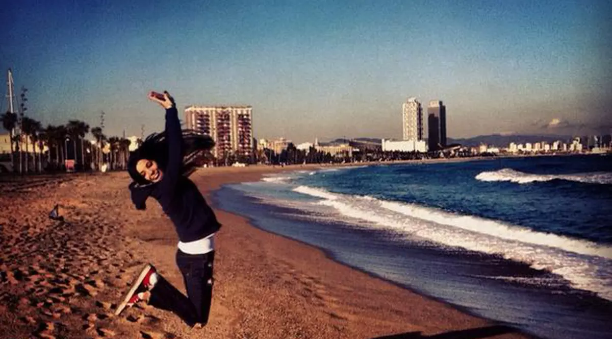 Corina Caragea, escapadă în Barcelona