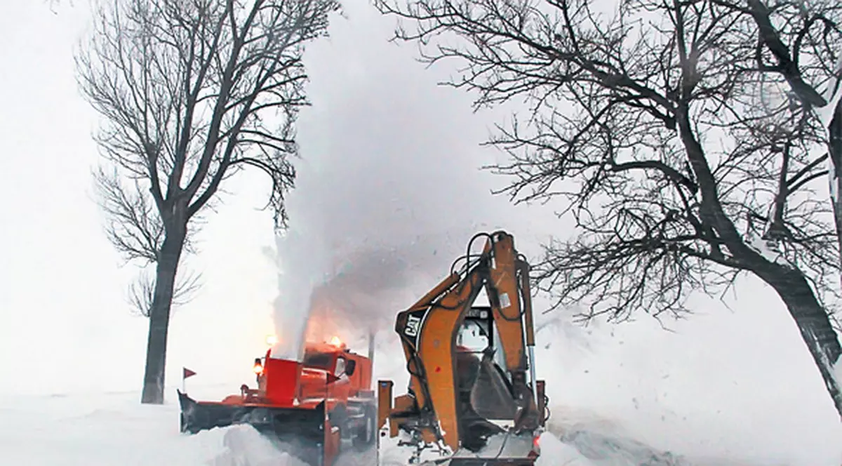 «Înghițiți» de nămeți