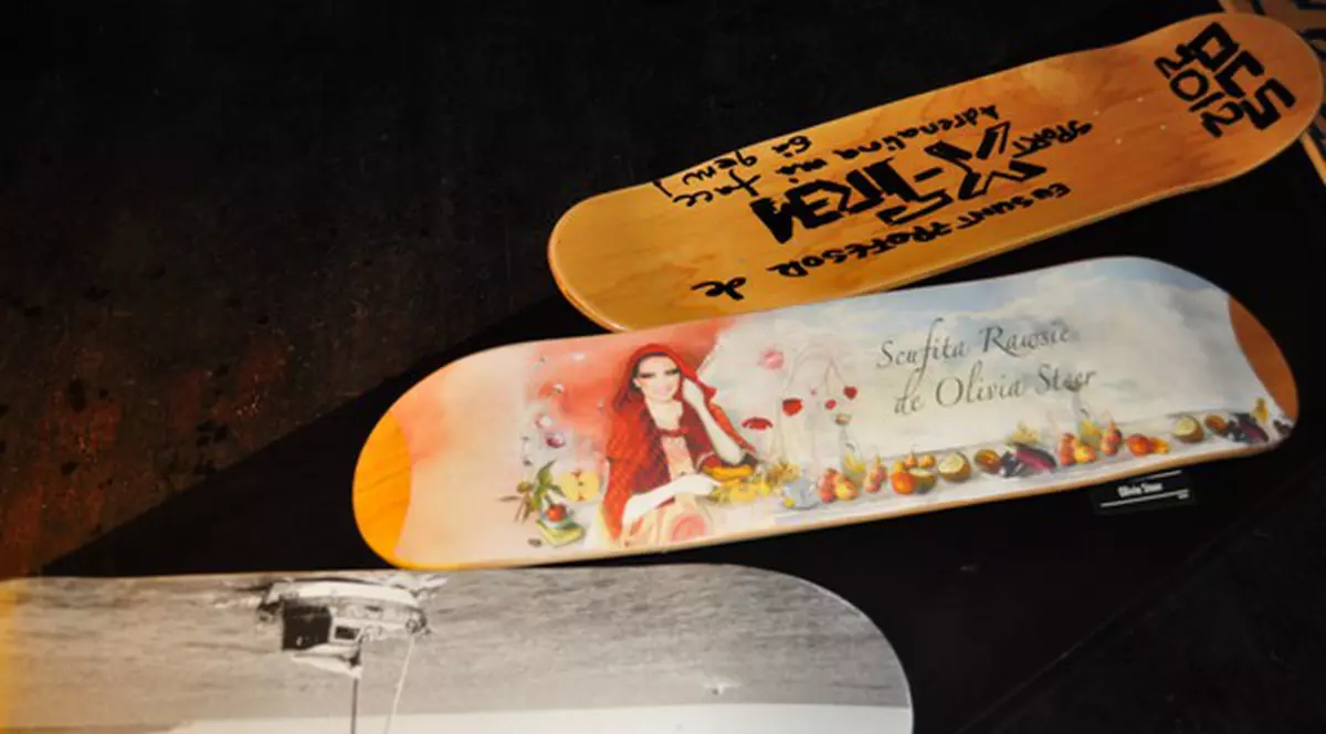 Ce creative sunt vedetele de la noi! Uite ce lucrări de artă au impovizat pe plăci de skateboard! FOTO
