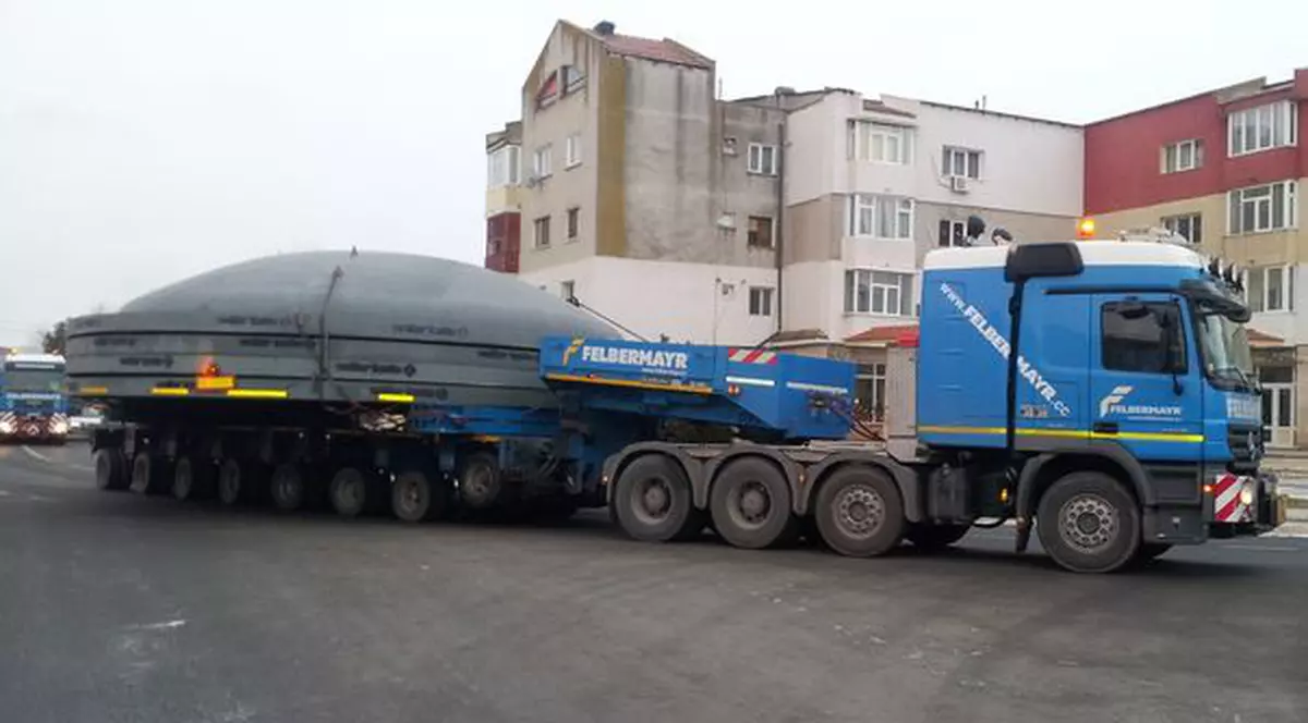 Atenţie! Trafic îngreunat pe ruta Hârșova – Drajna! Un transporta agabaritic de 9 metri va circula pe traseu!