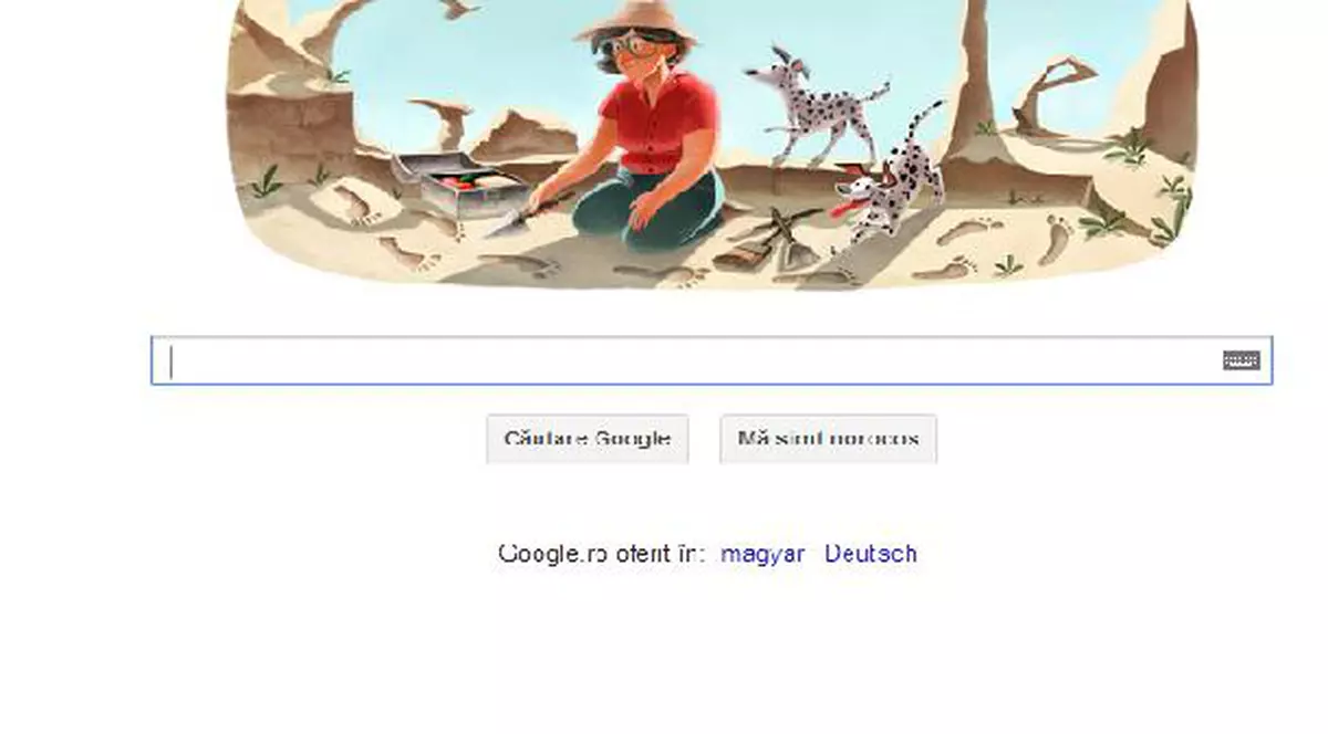LOGO special GOOGLE, la 100 de ani de la naşterea arheologului MARY LEAKEY