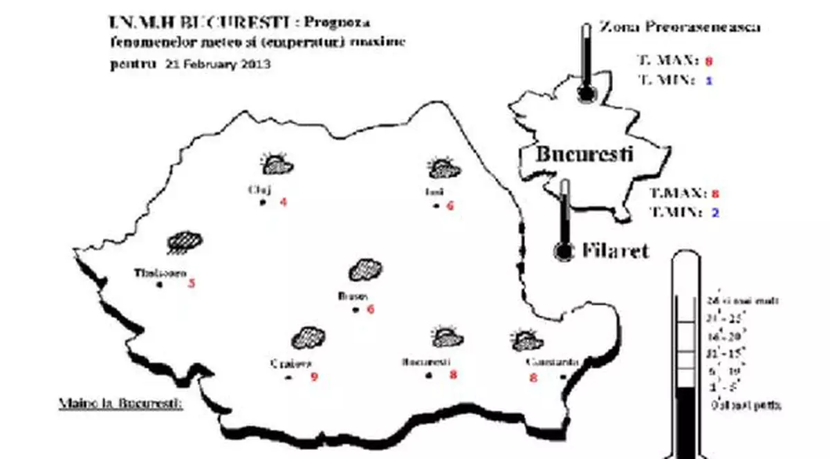 PROGNOZA METEO: Vezi cum va fi vremea în țară și la București