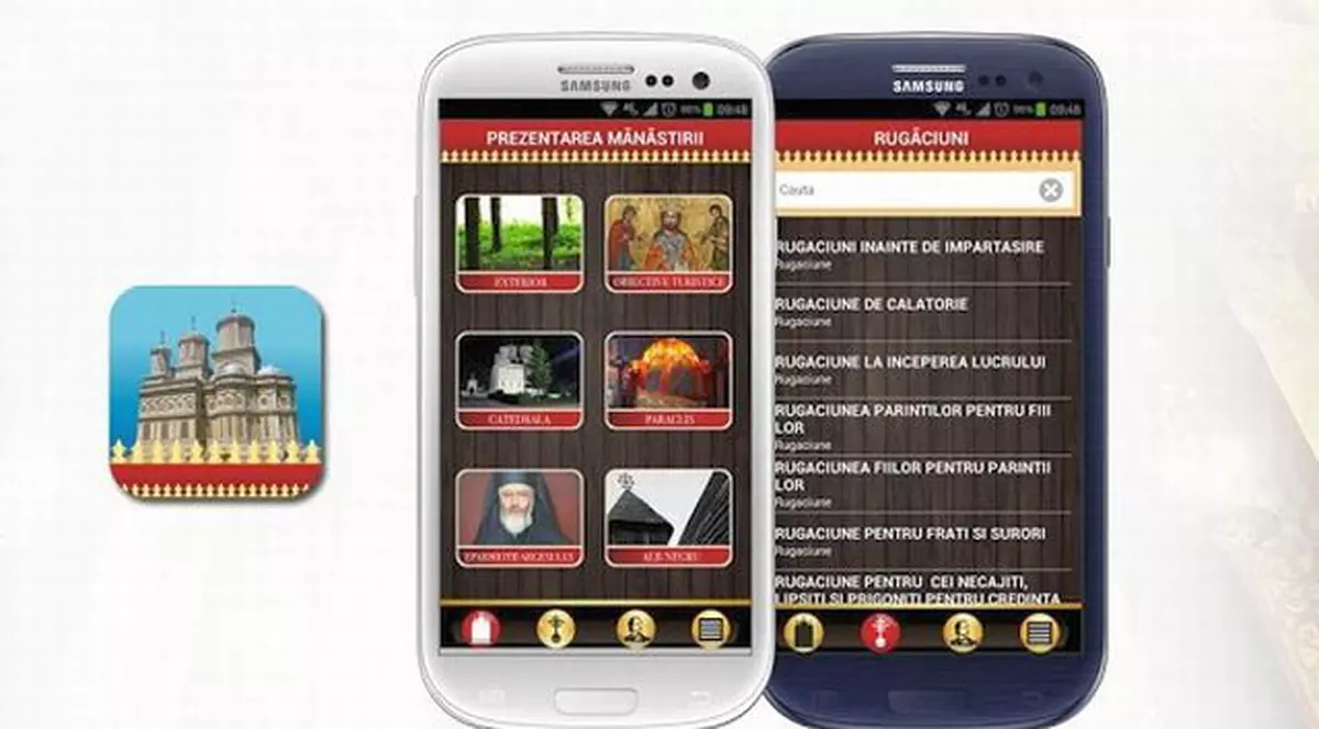 Mănăstirea Curtea de Argeș intră în lumea mobilă! A lansat aplicația Android cu rugăciuni și acatiste - FOTO