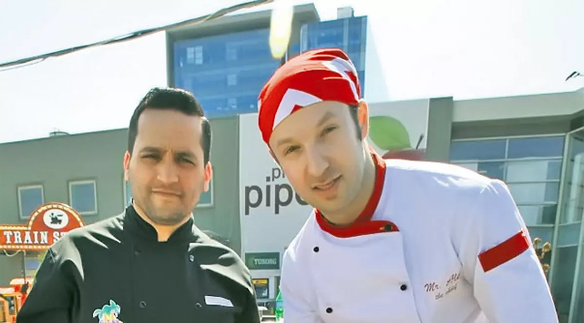 Mehrzad şi Alex, de la «MasterChef», au gătit în piaţă