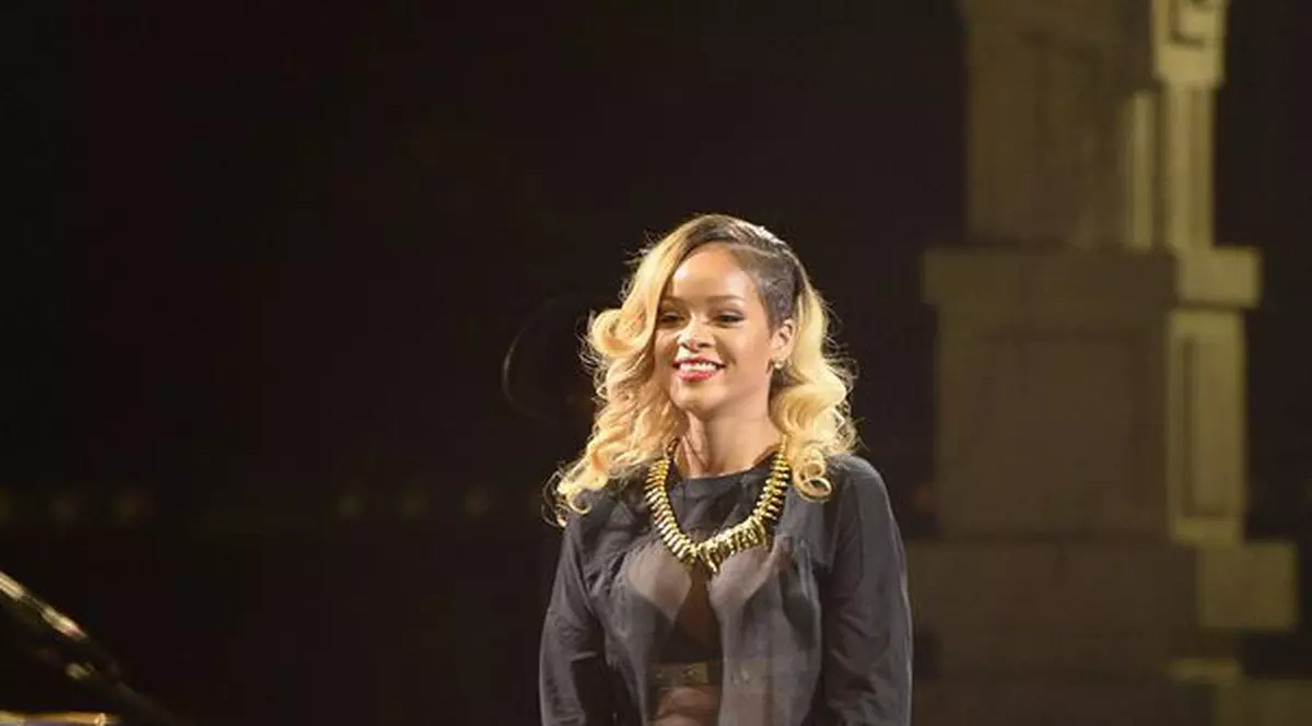 Rihanna a înnebunit! A stat jumătate dintr-un concert numai cu mâna la "păsărică" | FOTO