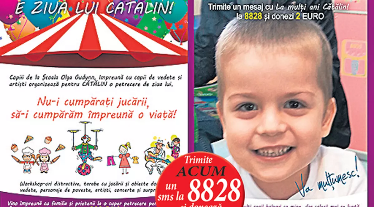 Eveniment caritabil pentru Cătălin Căloiu. Băiatul bolnav de leucemie are nevoie de bani pentru finalizarea tratamentului